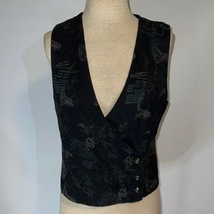Da Nang surplus embroidered vest size M black